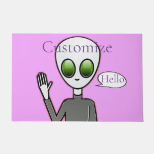 Felpudo Amigable Waving Alien Thunder_Cove