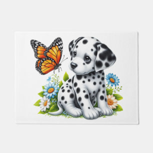 Felpudo Amigos de Cute Dalmatian/Butterfly