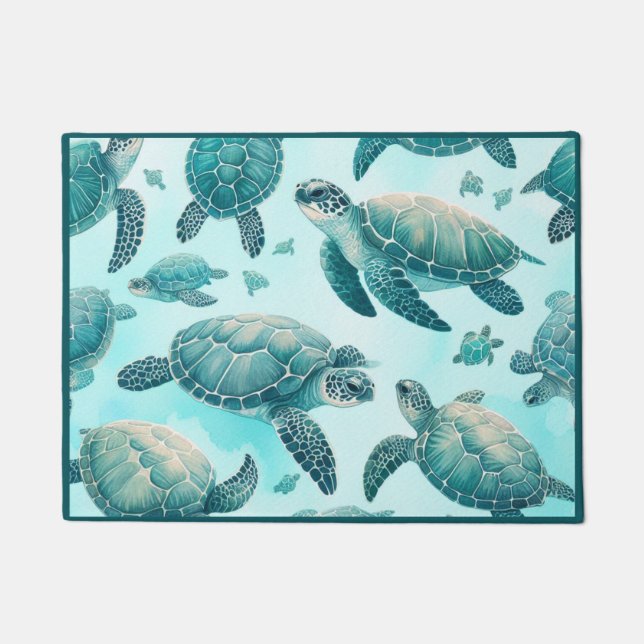 Felpudo Amigos de la tortuga marina (Anverso)