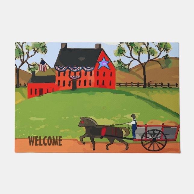 Felpudo Amish Farm Rug (Anverso)