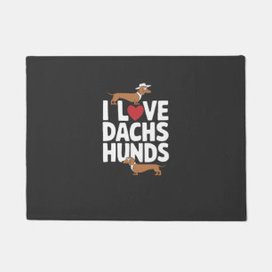 Felpudo Amo a los Dachshunds divertido gráfico para amante
