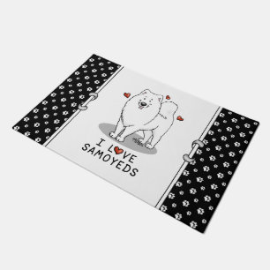 Felpudo Amo a Samoyeds - Perro lindo