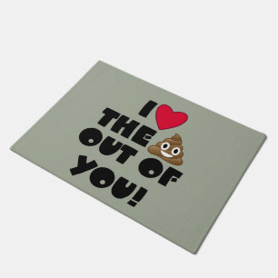 Felpudo Amor de la emoji usted