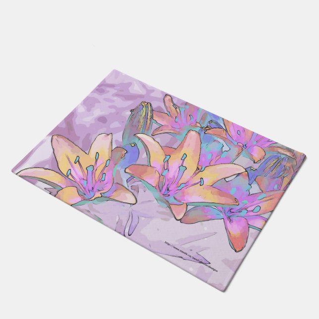 Felpudo Amor de lirio pastel  (Angular)