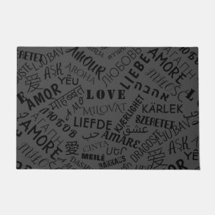 Felpudo Amor de texto Doormat Multilingüe - Elegir colores
