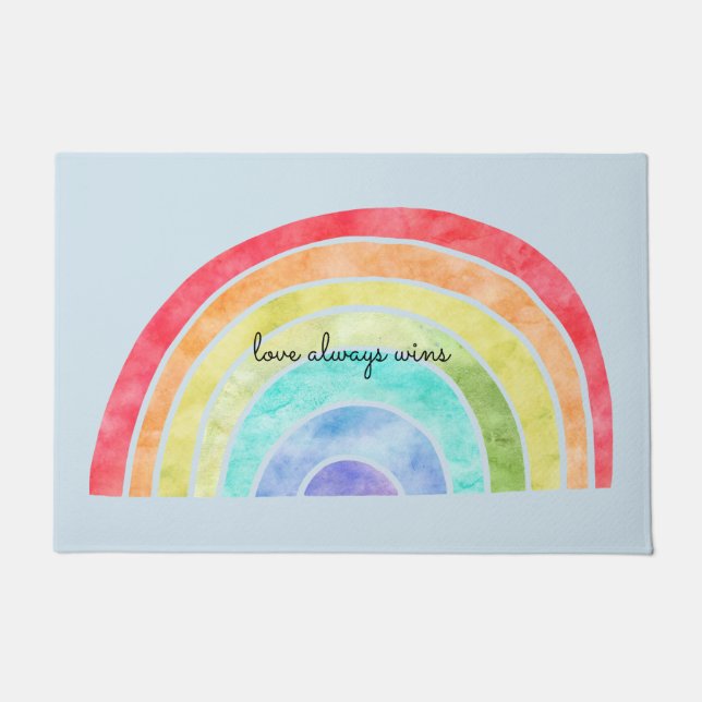 Felpudo Amor del arco iris (Anverso)