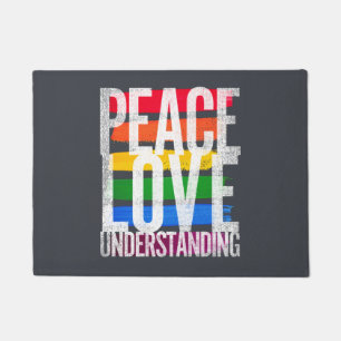 Felpudo Amor por la paz y comprensión
