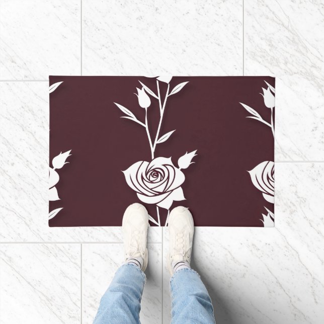 Felpudo An Arrangement  Of Minimalist Single Line Roses  (Interior)