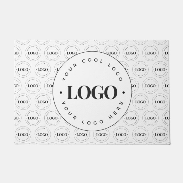 Felpudo Añadir la bienvenida repetida al logotipo de la em (Anverso)