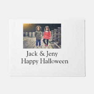 Felpudo añadir nombre de texto de foto niños de Halloween