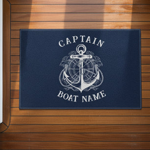 Felpudo Ancla de nombre de barco de capitán náutico person