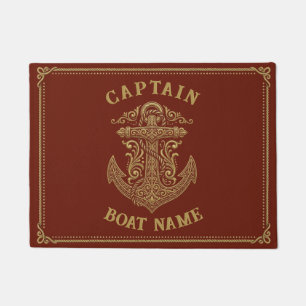 Felpudo Ancla Nombre Barco Capitán Náutico Personalizado