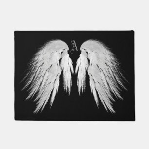 Felpudo ANGEL ALAS Pies Tocadas Gris Personalizado Monogra