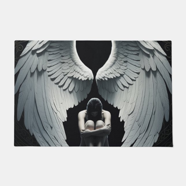 Felpudo Ángel con alas grandes  (Anverso)