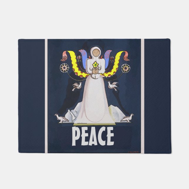 Felpudo Angel, PAZ Alfombrilla de auto personalizada (Anverso)