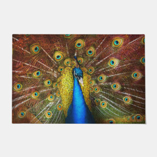 Felpudo Animal - pájaro - pavo real orgulloso