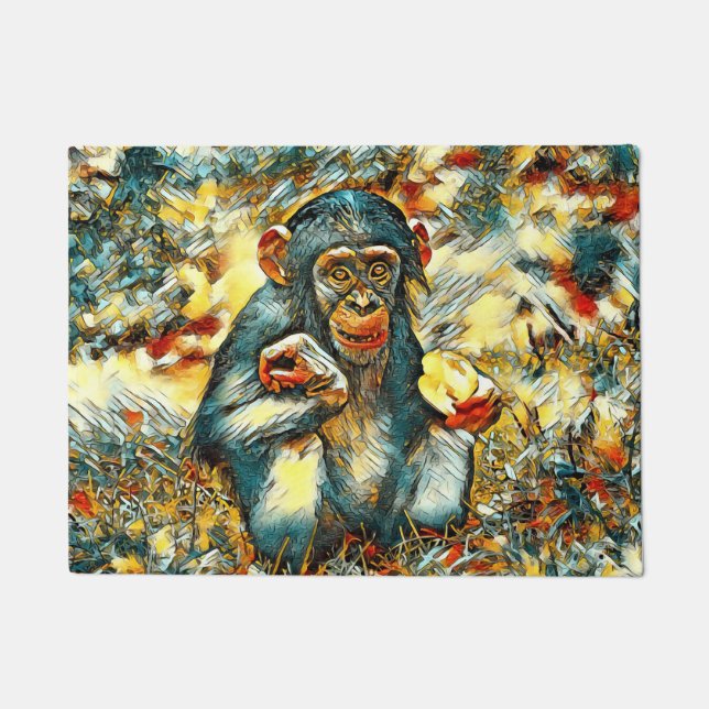 Felpudo AnimalArt_Chimpanzee_003 (Anverso)