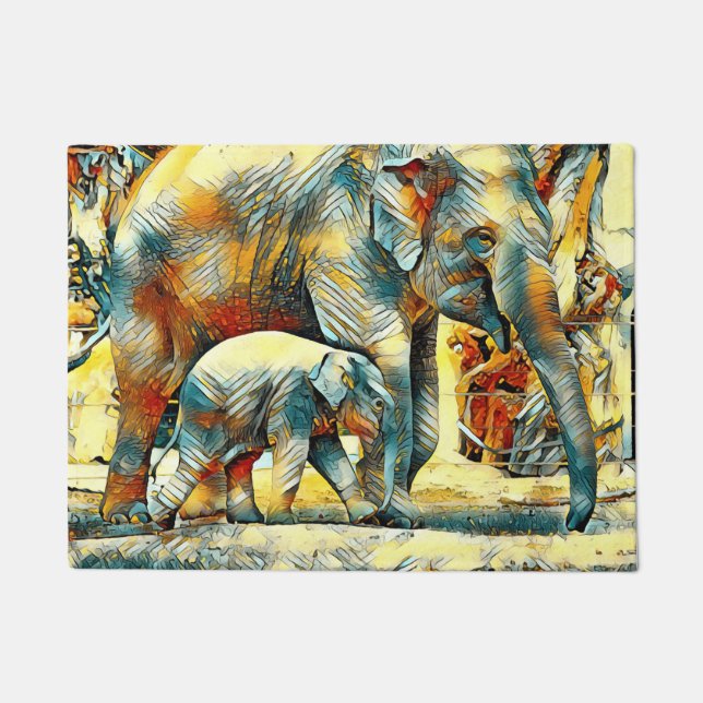 Felpudo AnimalArt_Elephant_002 (Anverso)