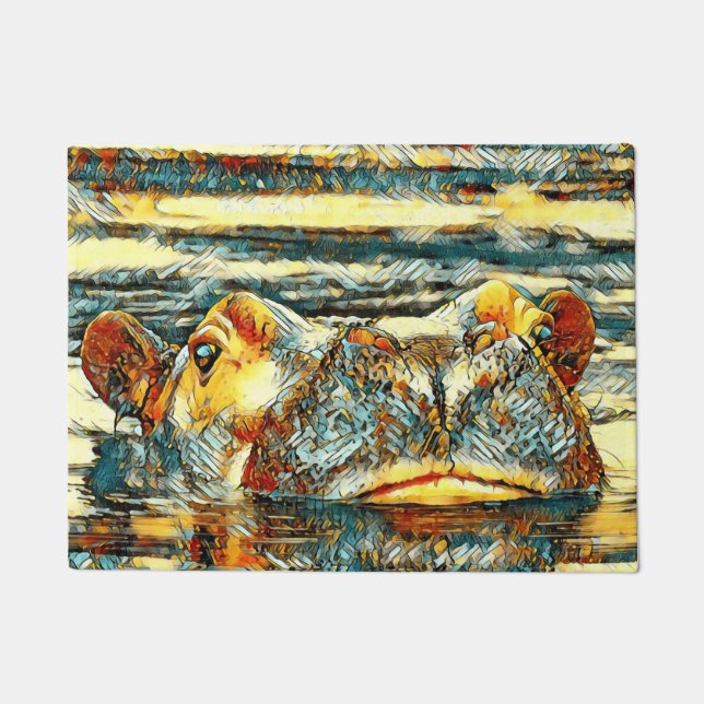 Felpudo AnimalArt_Hippo_001 (Anverso)