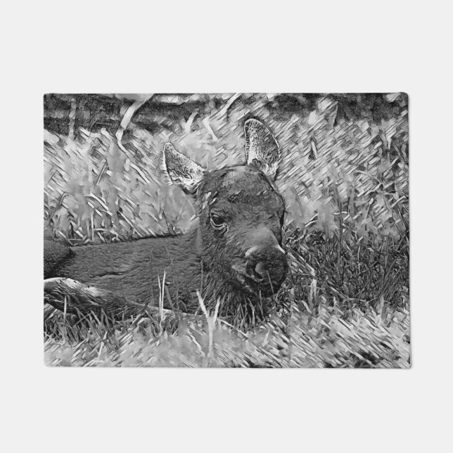 Felpudo AnimalArtBW_Moose_001 (Anverso)