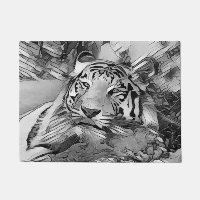 Felpudo AnimalArtBW_Tiger_002 (Anverso)