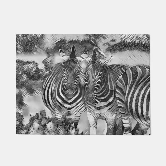 Felpudo AnimalArtBW_Zebra_012 (Anverso)