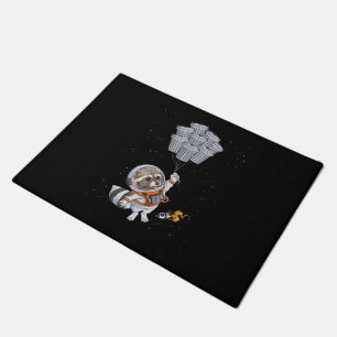 Felpudo Animales astronautas graciosos Raccoon Moon cubo d