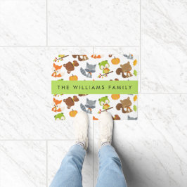 Felpudo Animales de Woodland, Animales Forestales, Tu Nomb