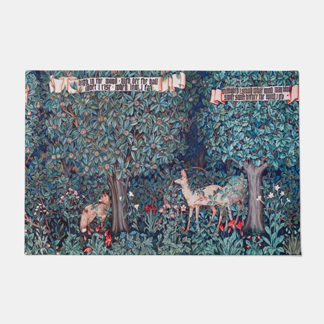 Felpudo Animales en el bosque, William Morris (Anverso)