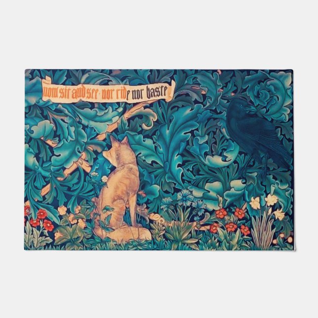 Felpudo Animales en el bosque, William Morris Doormat (Anverso)