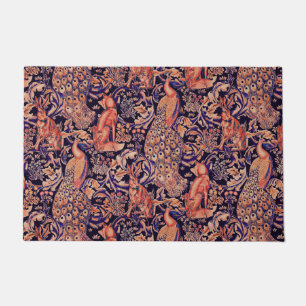 FELPUDO ANIMALES FORESTALES, FOX, PEACOCK, HARE PINK BLUE