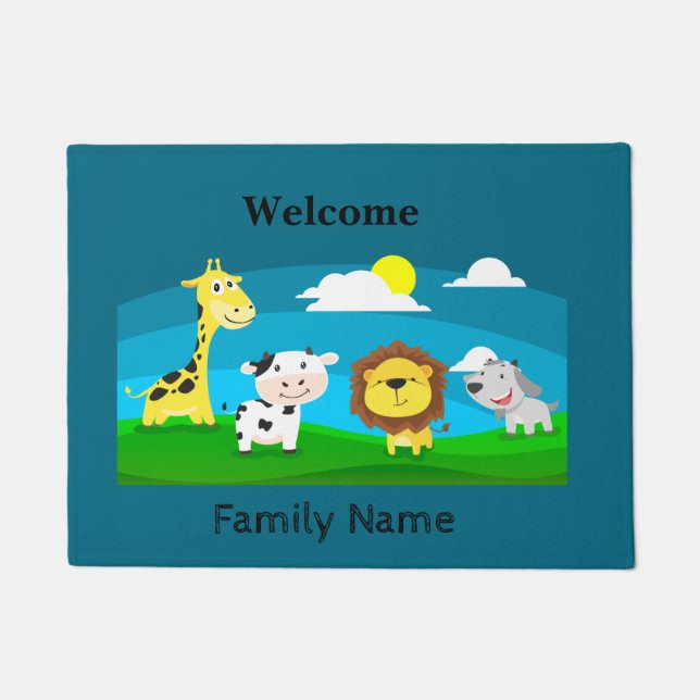 Felpudo animales personalizados (Anverso)