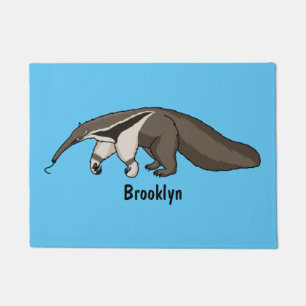 Felpudo Anteater feliz personalizado ilustracion