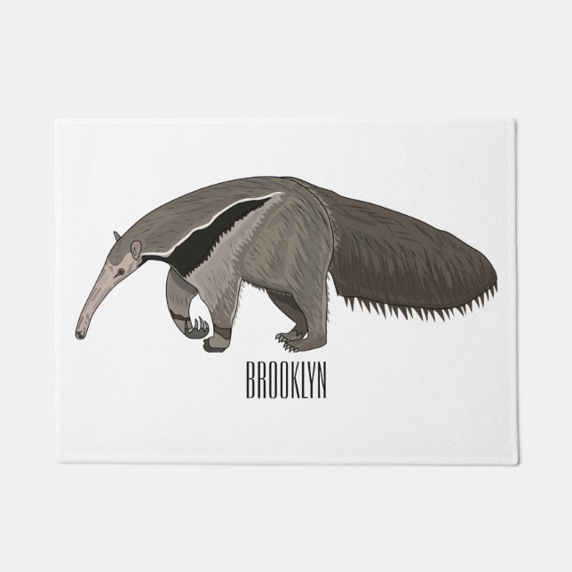 Felpudo Anteater personalizado ilustracion (Anverso)