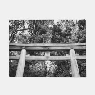 Felpudo Antigua puerta del santuario Meiji en el Parque Yo