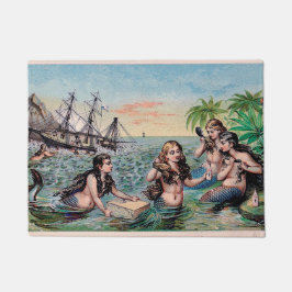 Felpudo Antigüedad de Sirena Mágica Océano Náutico