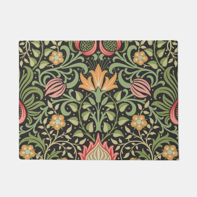 Felpudo Antigüedad floral persa William Morris (Anverso)