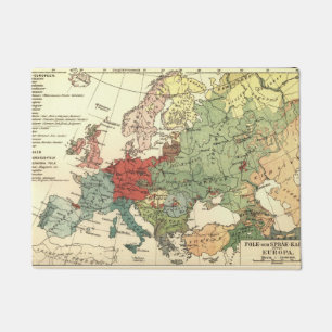 Felpudo Antigüedad mundial de los países del mapa de Europ