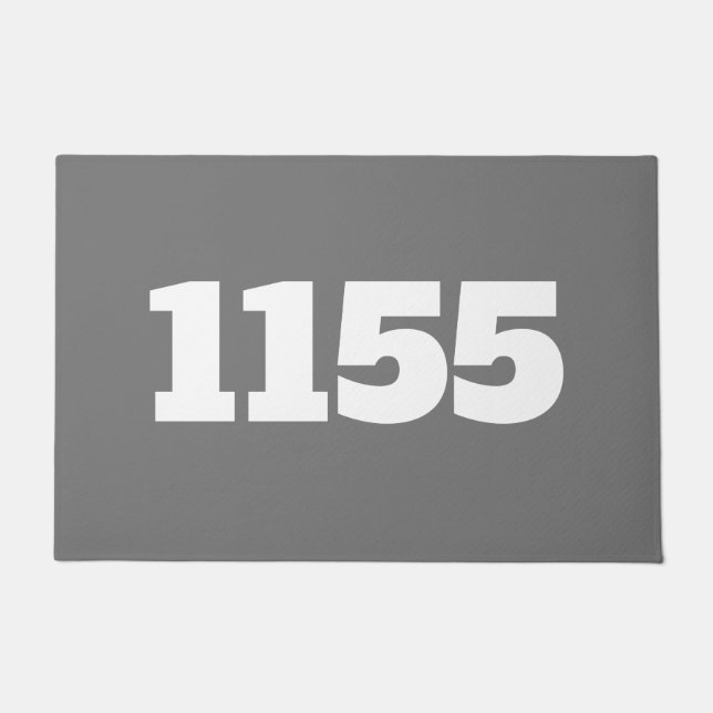 Felpudo Apartamento plano Doormat-House o número de lugar  (Anverso)