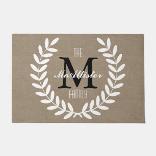 Felpudo Apellido blanco de laureles del cortijo