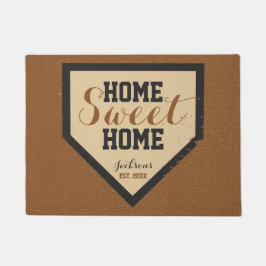 Felpudo Apellido dulce casero de la meta