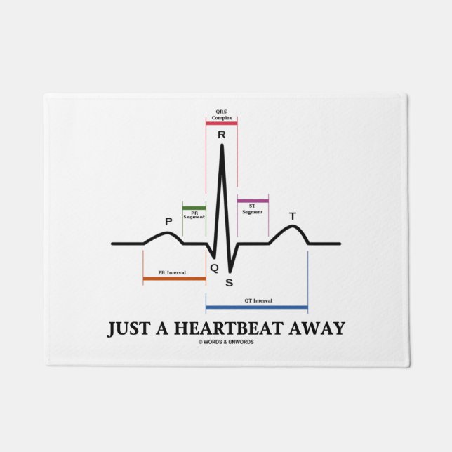 Felpudo Apenas un humor ausente del electrocardiograma EKG (Anverso)