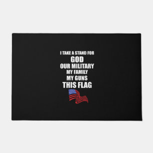 Felpudo apoyo a dios nuestro ejército mi familia mi arma