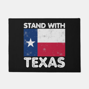 Felpudo Apoyo a Texas Me quedo con Texas bandera Texan