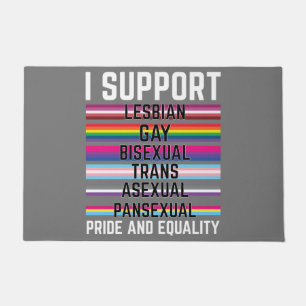 Felpudo Apoyo los Paneles Transexuales Lesbianas Gays Bise