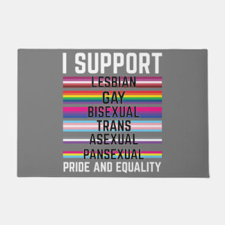 Felpudo Apoyo los Paneles Transexuales Lesbianas Gays Bise
