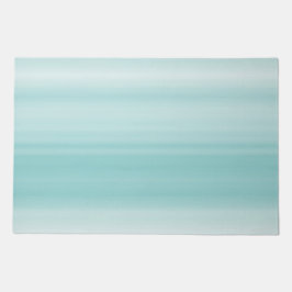 Felpudo Aqua Mint White Beach Vibes Stripes