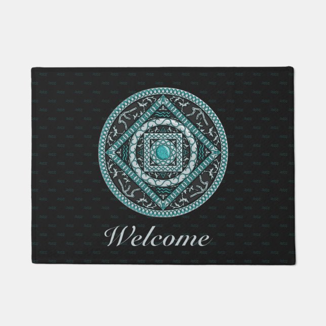 Felpudo Aquarius Mandala Doormat (Anverso)