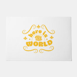 Felpudo Aquí está el mundo