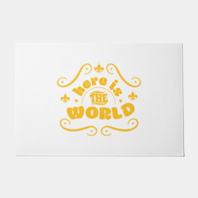 Felpudo Aquí está el mundo (Anverso)